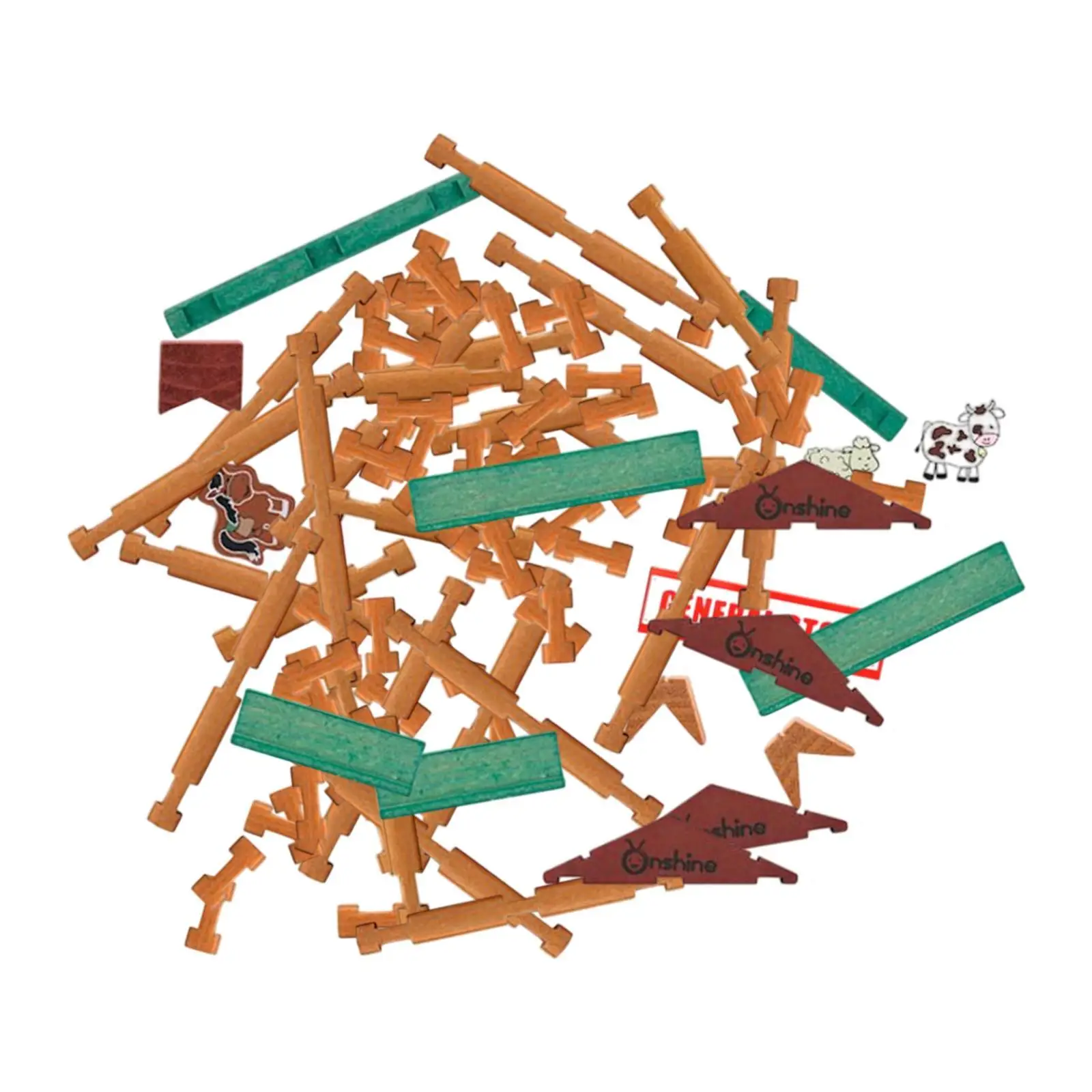 مجموعة بناء كابينة خشبية للأطفال ، مجموعة بناء ، ألعاب تكديس ، كتل خشبية ، لعبة منزل ، تعليم ما قبل المدرسة #2