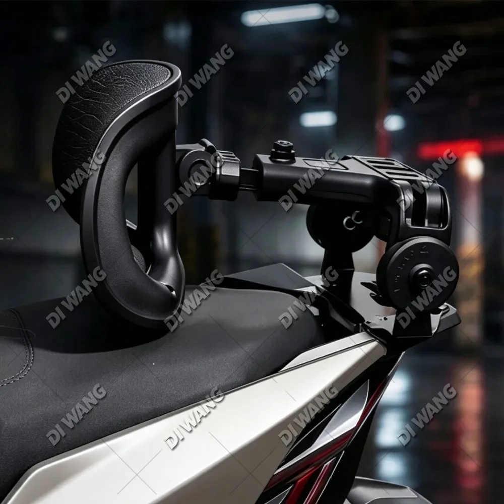 For Zontes 175X Motorcycle Retractable Foldable Rear Backrest Modified Lumbar Support Waist Rest Backrest Accessories