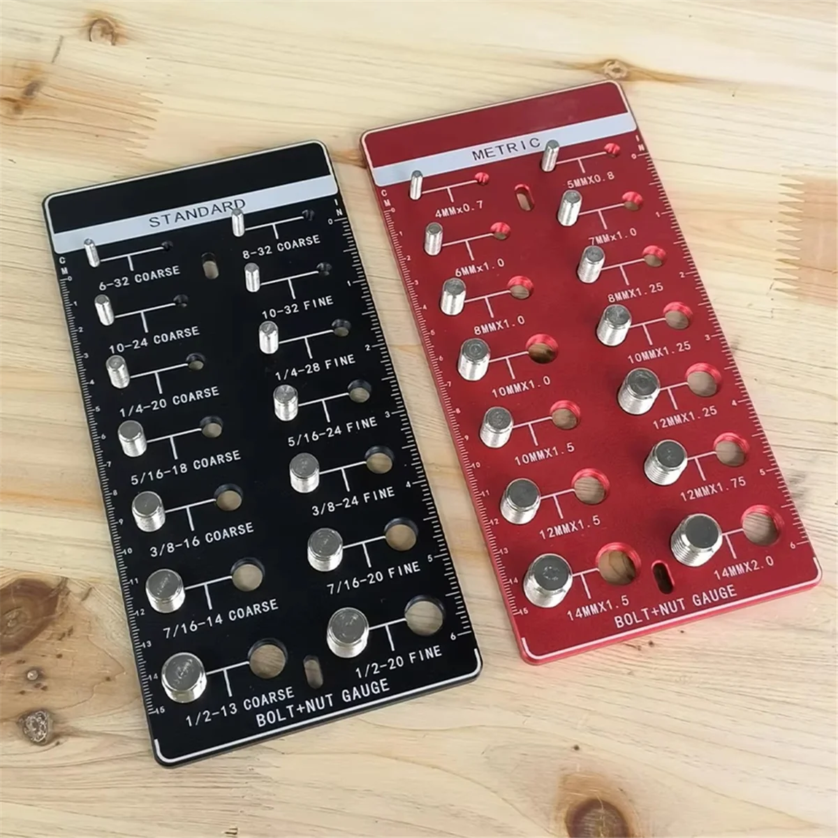 

A002 1pcs Thread Checkers,Nut and Bolt Thread Checkers,Bolt Size and Thread Gauge,Bolt and Nut Identifier Gauge,Bolt Gauge B
