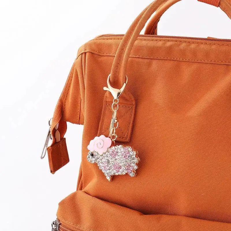 Zodiak-Ziegen-Schlüsselanhänger mit Strasssteinen, Funkelnder Voll-Strass-Schlüsselring, 1 Stück, Niedlicher Schlüsselanhänger als Brautjungferngeschenk, Handtaschenanhänger – Detail 5