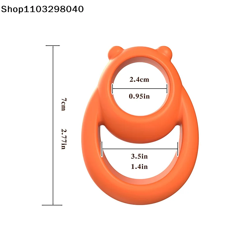 Silicone Penis Ring Bear Cock Ring Dick Scrotum Ball Stretcher Erection Cockring Ejaculation Delay Sex Toys For Men