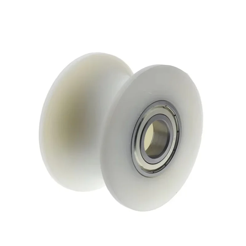 2Pcs 20x80x50mm bearing pulley, nylon wheel, U-groove rolling wheel, wrapped plastic guide wheel, 5cm track wheel