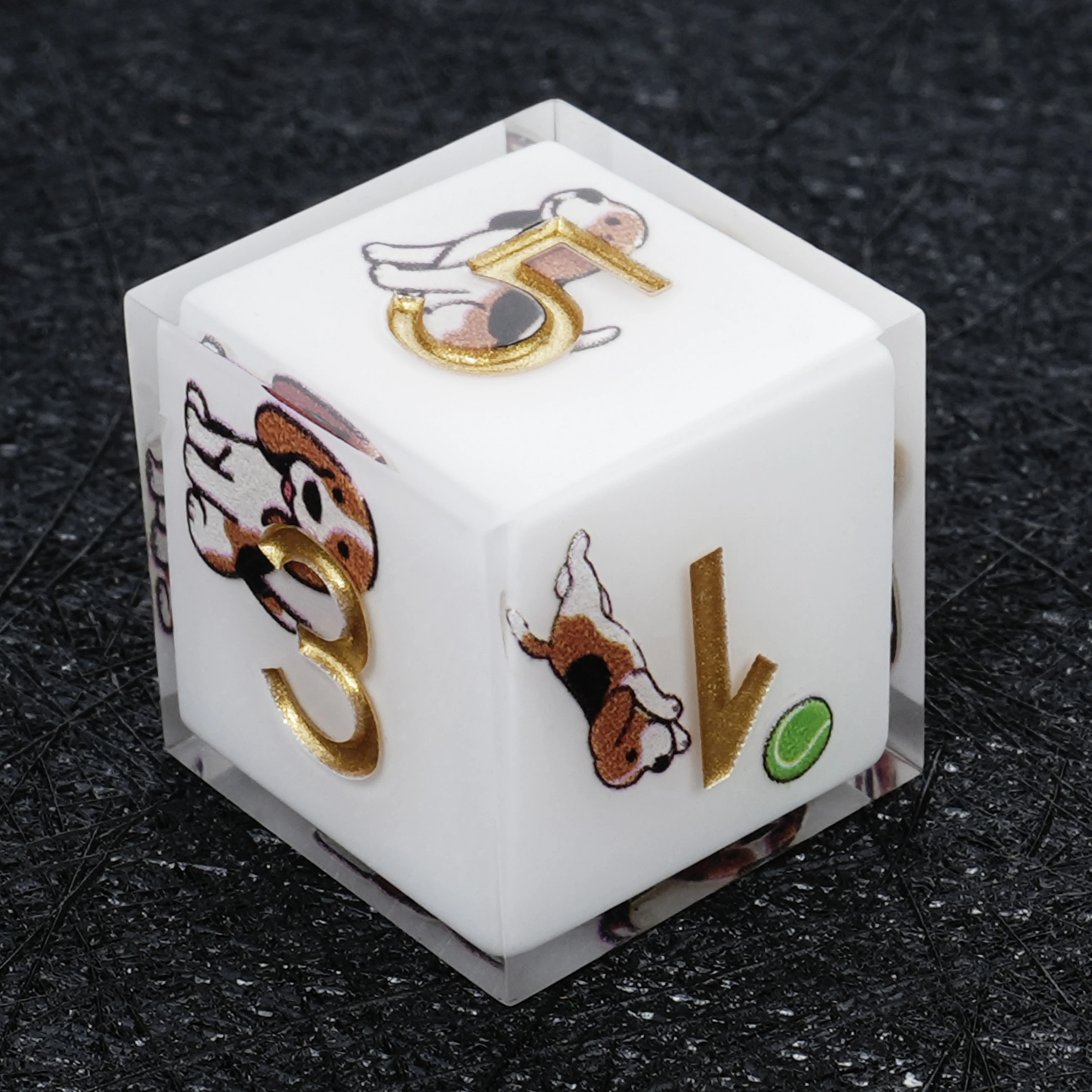 

1-7Pcs Puupy DND Dice Set Beagle Dog Resin Dice Multi-sided Polyhedral Dice for D&D Game COC Role Playing RPG Table