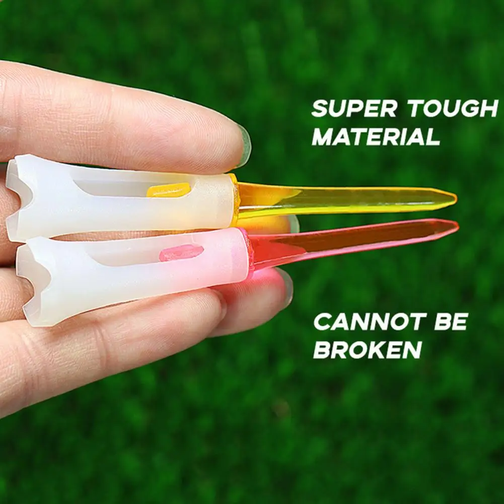 Eenvoudig Golfspel Tee Kleurrijke Plastic Golf Tees Ingesteld Professioneel Vierkoppig Ontwerp Verminderen Wrijving Serveerpinnen 83Mm Voor De Praktijk