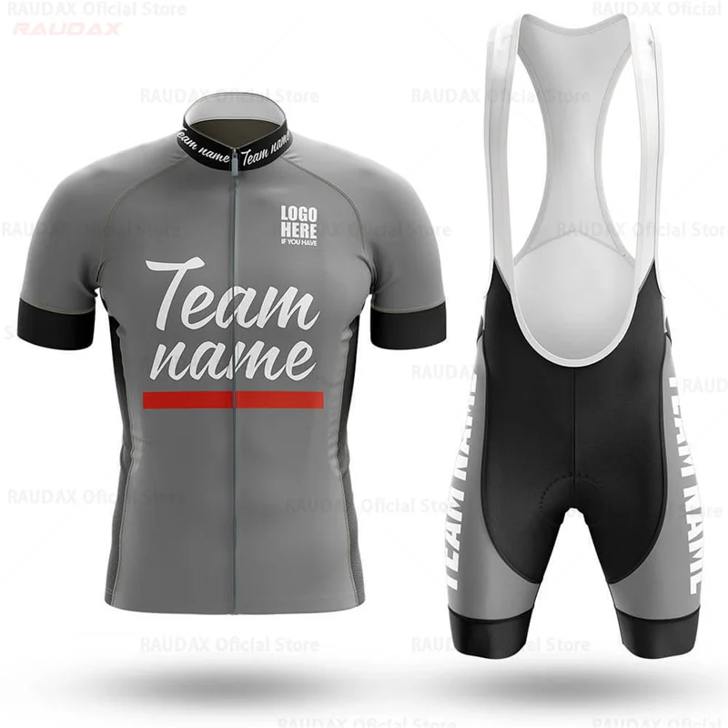 

2023 Customization Name Cycling Jersey Set Short Sleeve Summer Men Team Cycling Clothings MTB Maillot Ropa Ciclismo Bicycle Wear