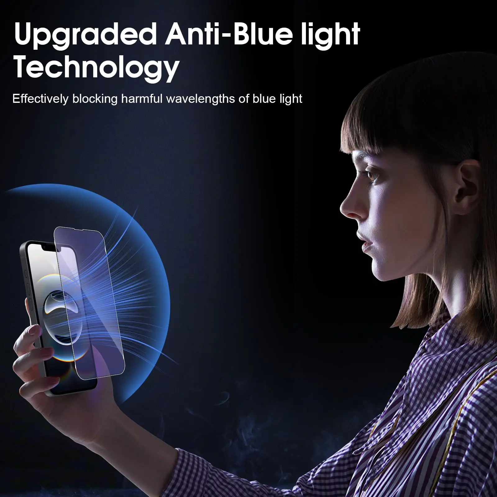 2/4pcs Anti Blue Ray Light Tempered glass For iPhone 17 Air 16e 16 15 14 13 12 11 Pro Max Plus XR XS X 7 8 6 6S Screen Protector