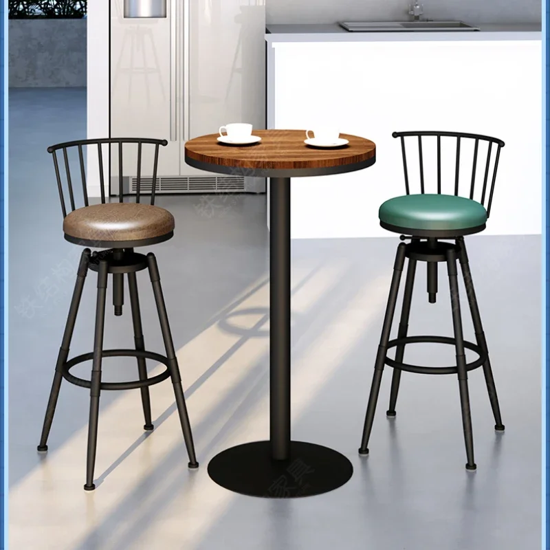 

Spiral-lift bar chairs Home high chairs High stools Bar front desk bar wrought iron rotating chairs