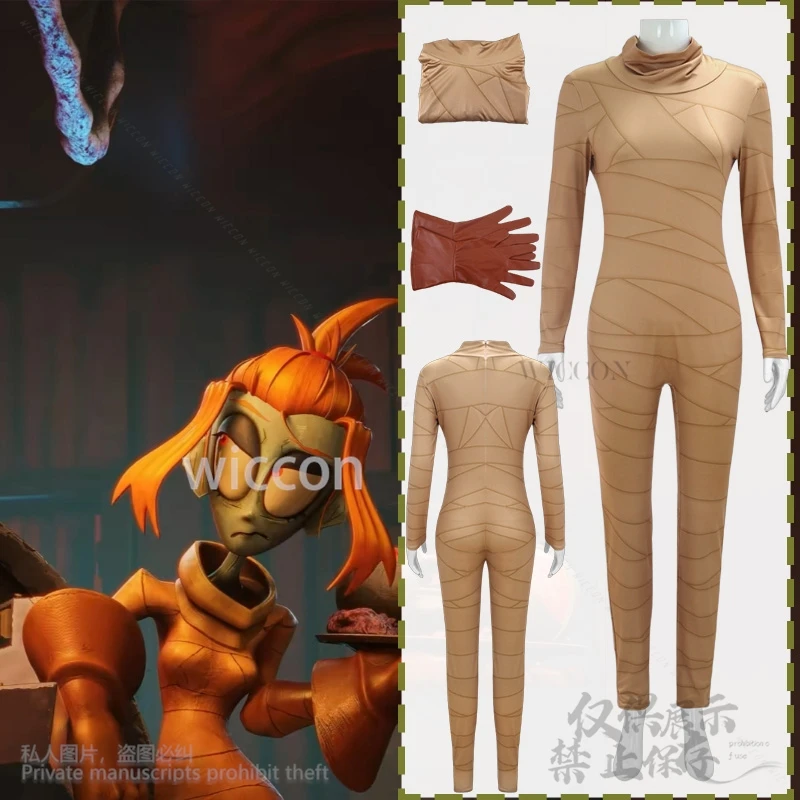 

The Gaslightt Districtt Anime Cosplay Mel Costume Sexy Mummy Bandages Jumpsuit Bodysuit Jirai Kei Girls Halloween Cos Customized