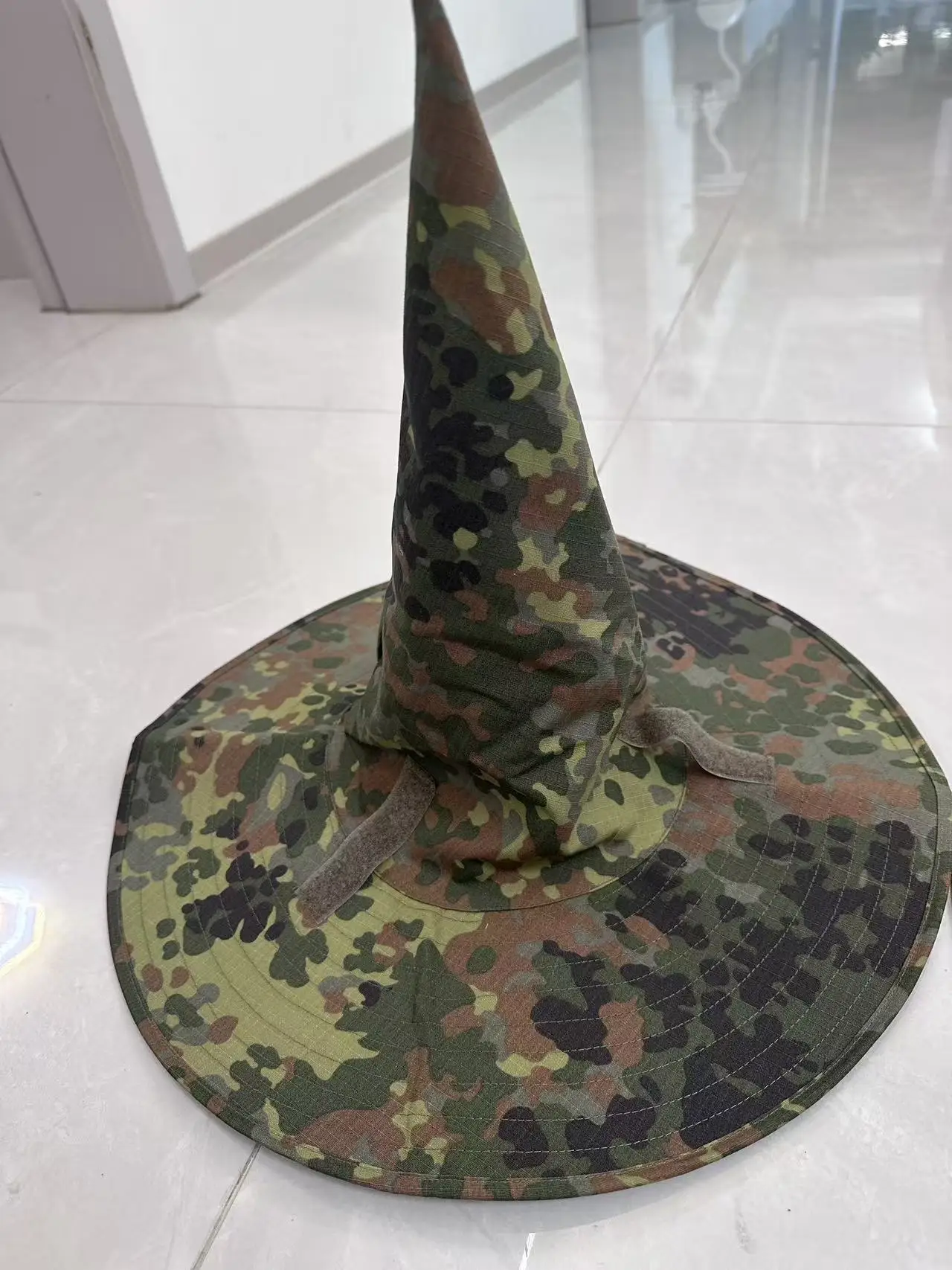 German Spotted Camouflage, German Jungle Camouflage, Magic Hat, Wizard Hat, Round Pointed Hat