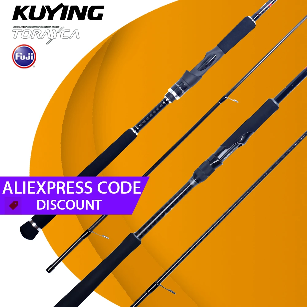 

KUYING PIRATE 8'6" 2.58m 9'1" 2.77m Distance Throwing Fishing Rod Lure Cane Pole Spinning FUJI Carbon M Medium Fast Far away