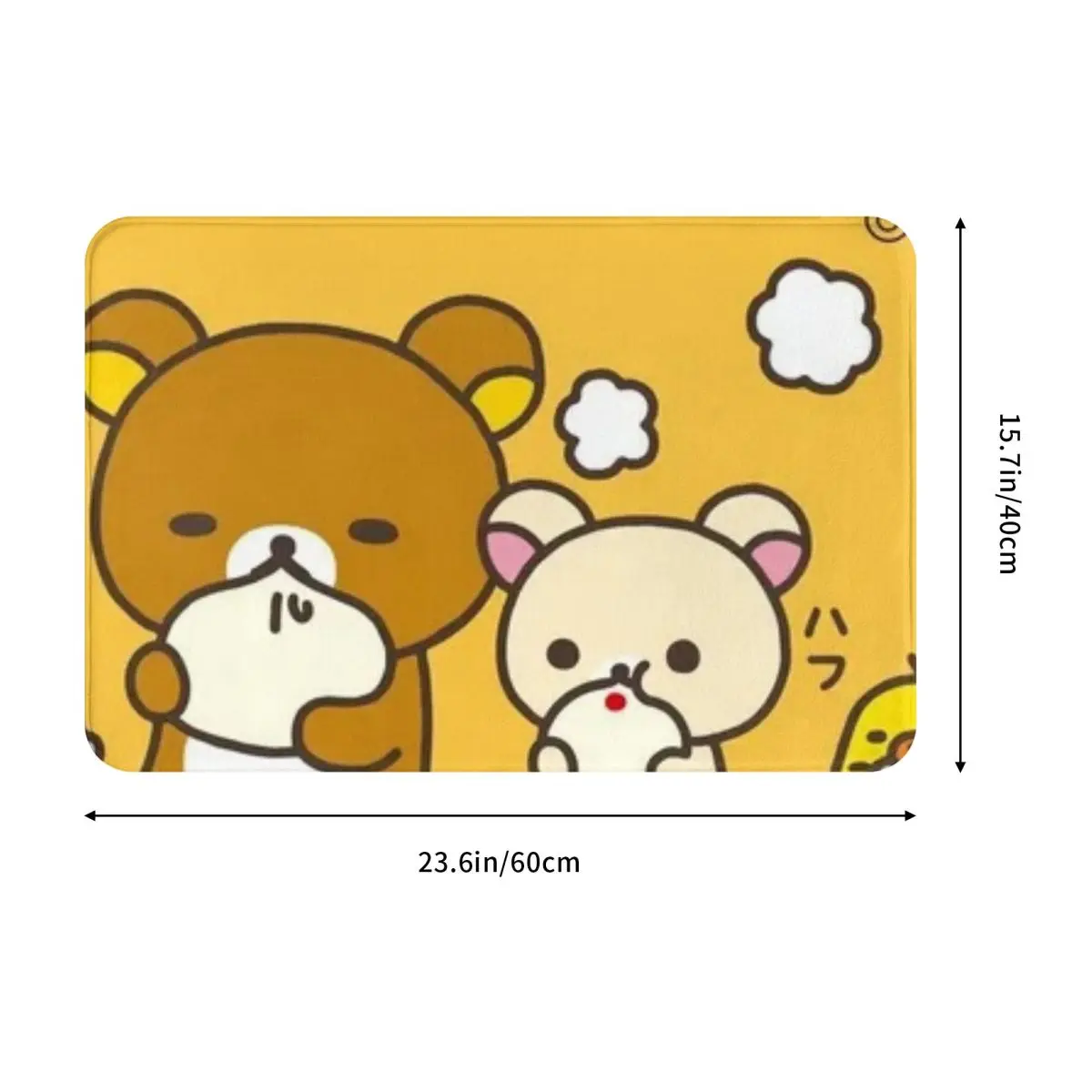 Rilakkuma Bear Non-slip Doormat Bath Bedroom Mat Prayer Carpet Indoor Pattern Decor