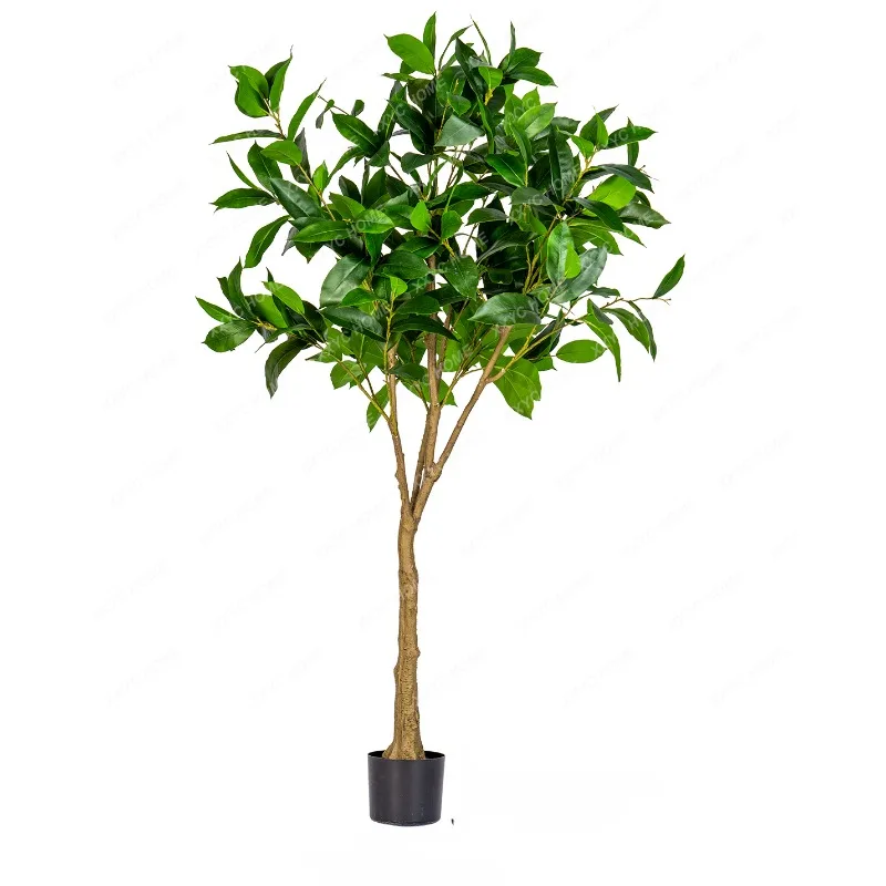 Simulation Pachira Macrocarpa Green Plant Potted Bionic Fake Trees Plant Floor Bonsai Living Room Window Decorative Ornament