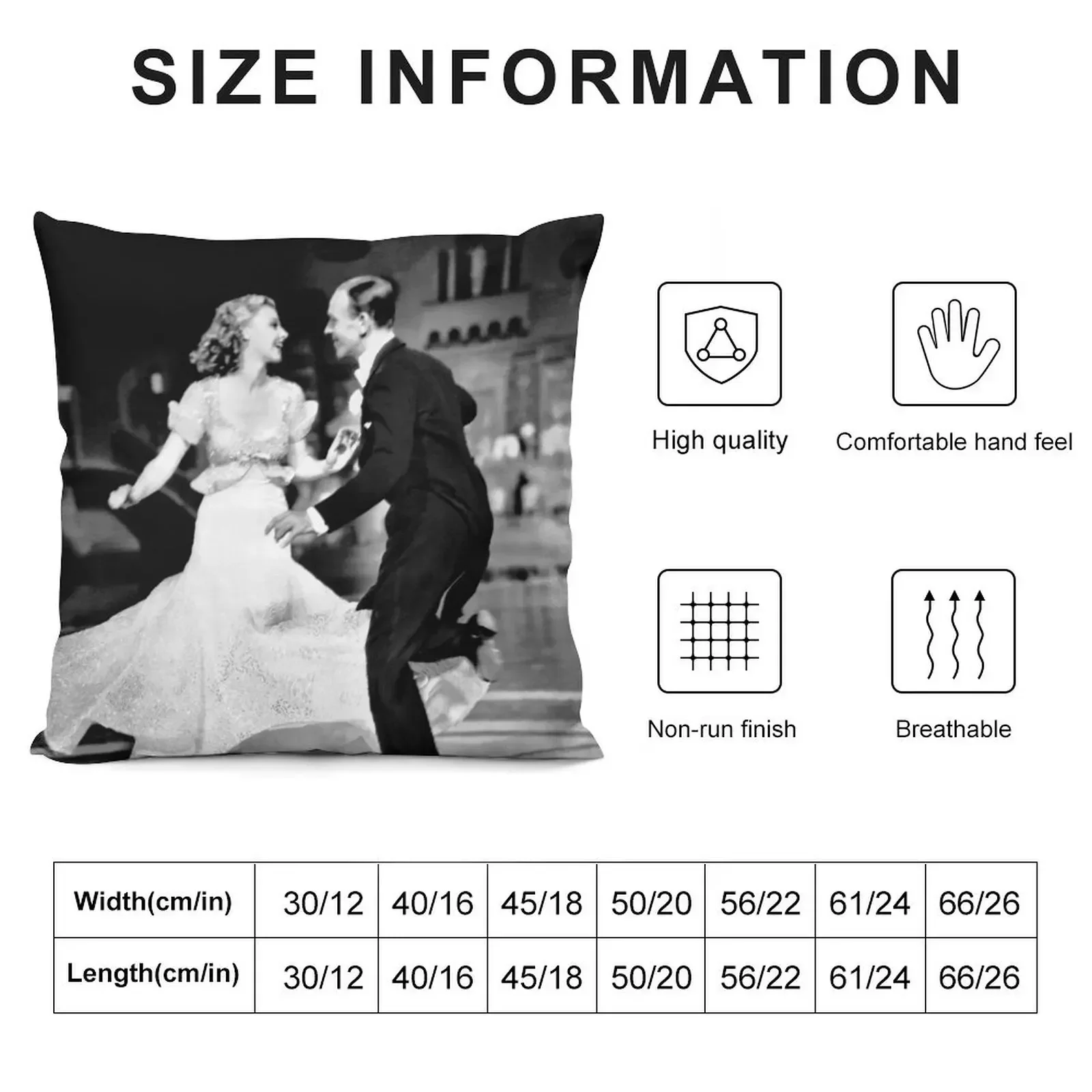 Ginger Rogers and Fred Astaire Throw Pillow Custom Cushion Photo Decorative Cushion Cover Pillow Cases Decorative pillow