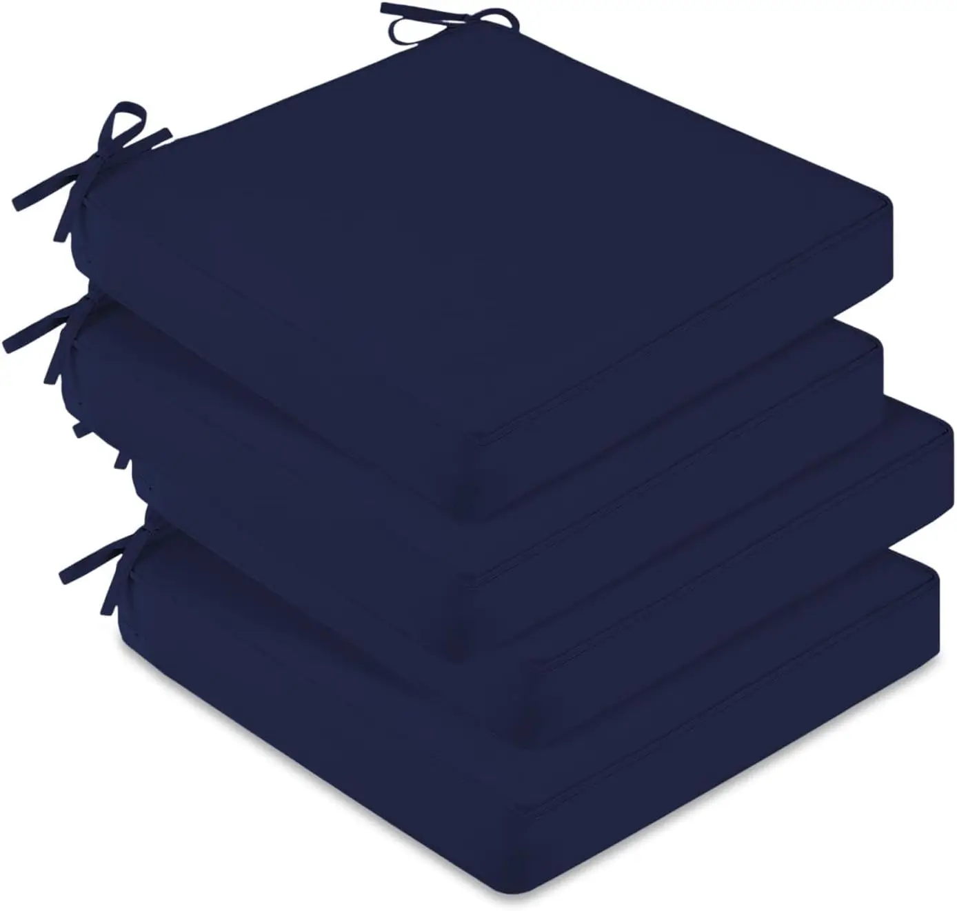 

Водонепроницаемые подушки для уличной мебели, комплект из 4 штук, с нескользящими ремнями и ручкой, со съемным чехлом, темно-синие, для садовой мебели