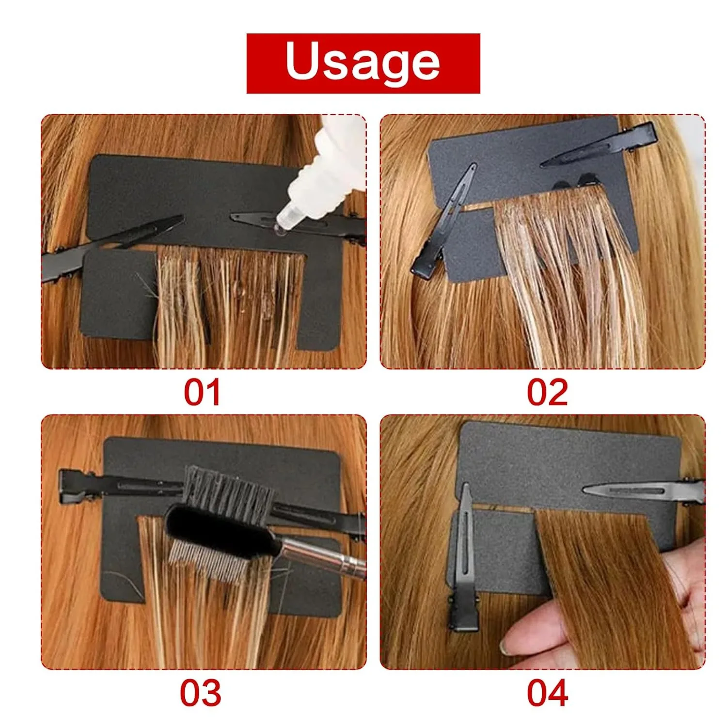 Light Extensions Kit,Hair Extensions Protector Shields Anti-UV Shield Guards Hair for Keratin Extensions Hair Extension Defend