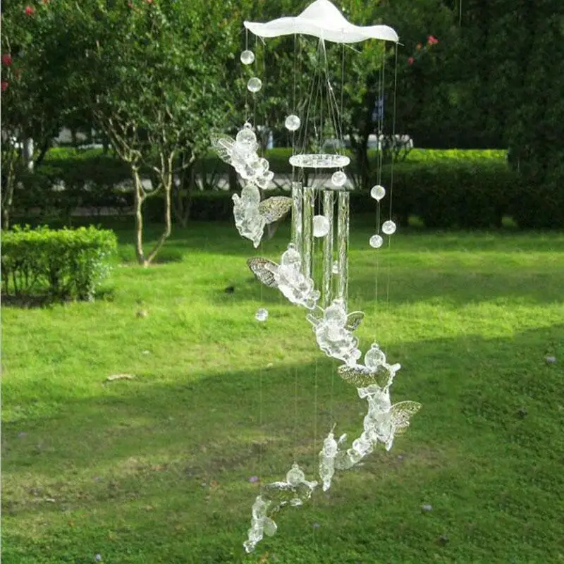 Creative Cupid Angel Wind Chime Lucky Hanging Pendant Multipurpose Decor Accessory For Home Window Balcony Present Gift