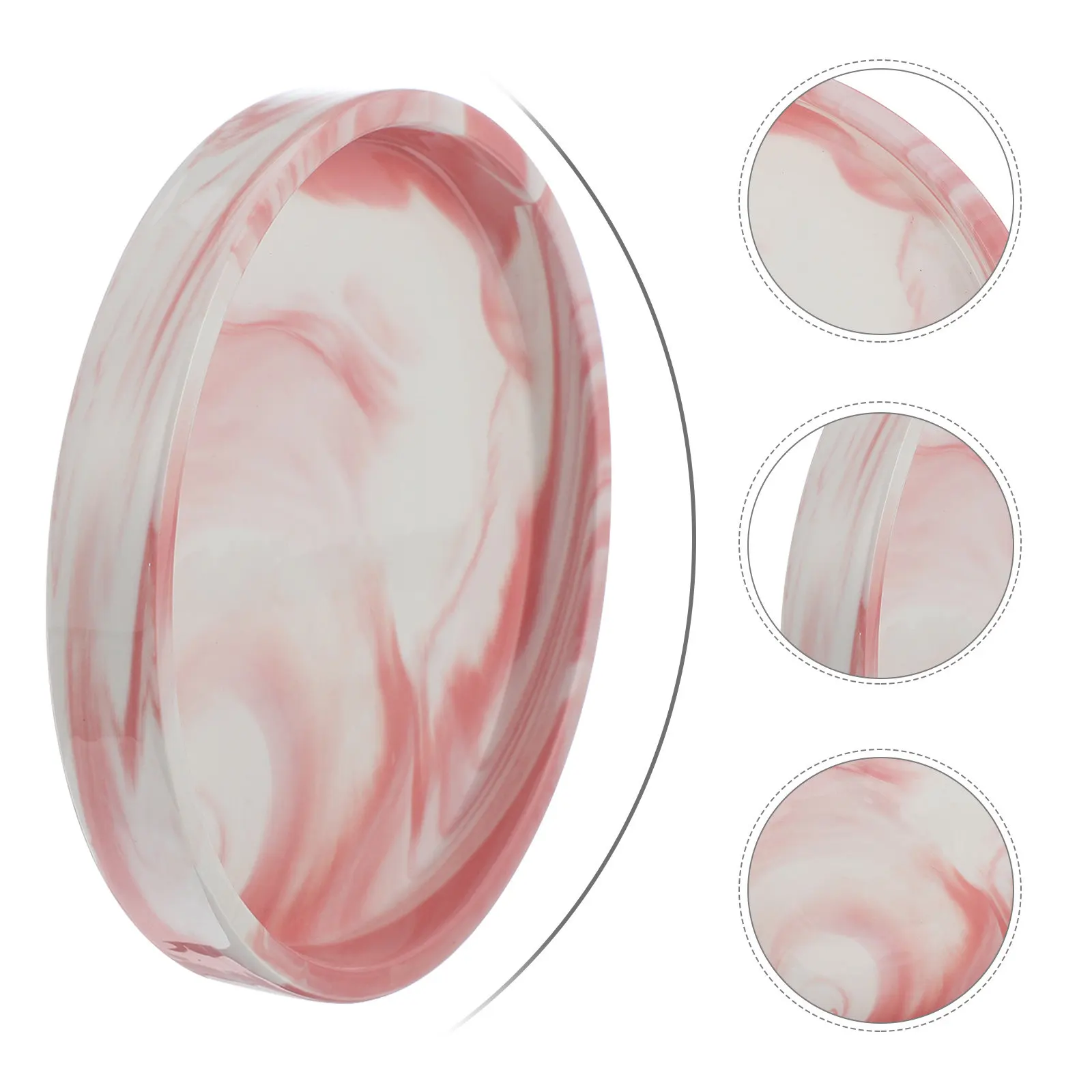 1Pcs Marble Effect Ceramic Multipurpose Storage Plate for Jewelry Bathroom Kitchen Wedding Home Decor Nordic Style Fruit Tray