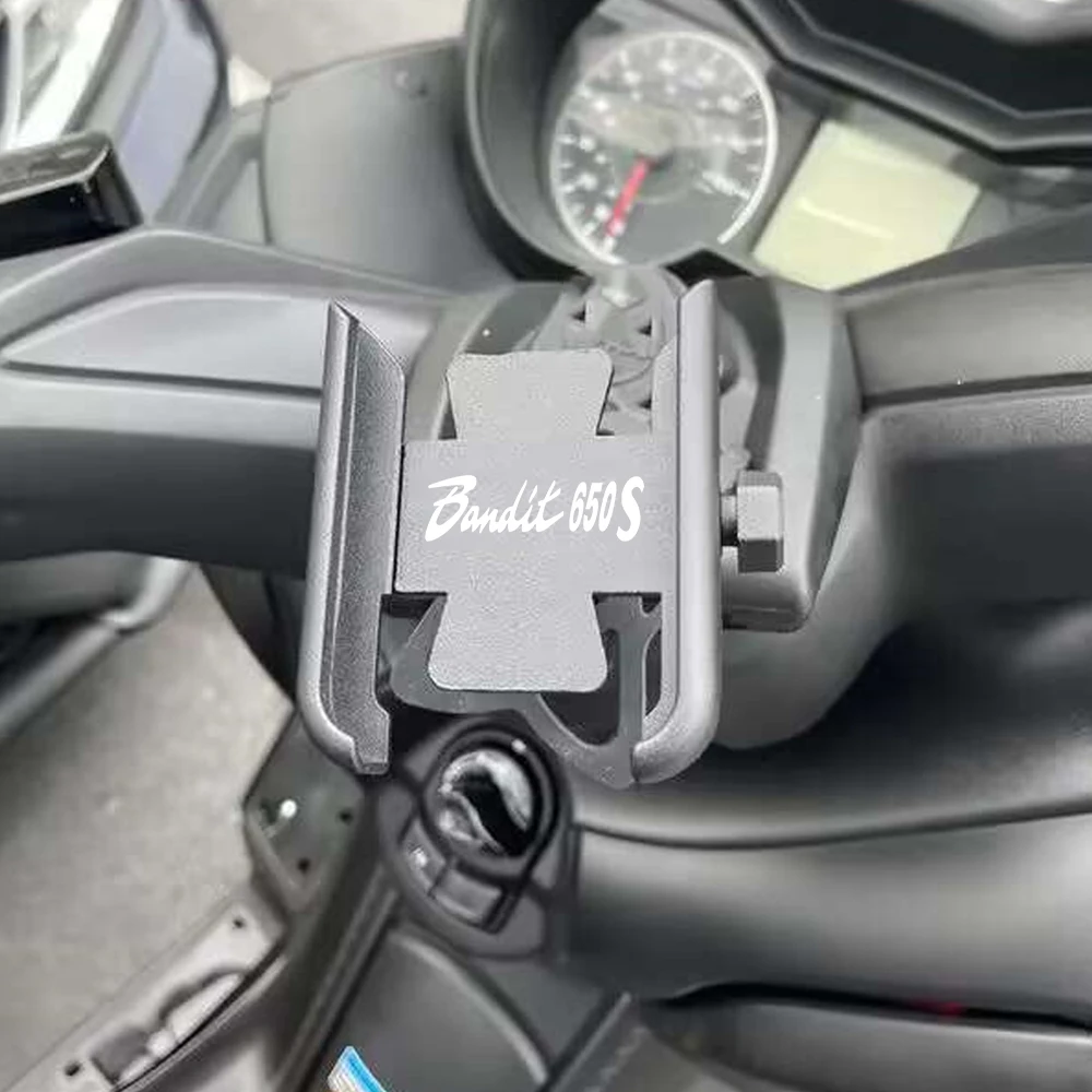 Motorcycle Accessories CNC Aluminum Handlebar Mobile Phone Holder GPS Stand Bracket For SUZUKI BANDIT650S BANDIT 650S 650 S 2015