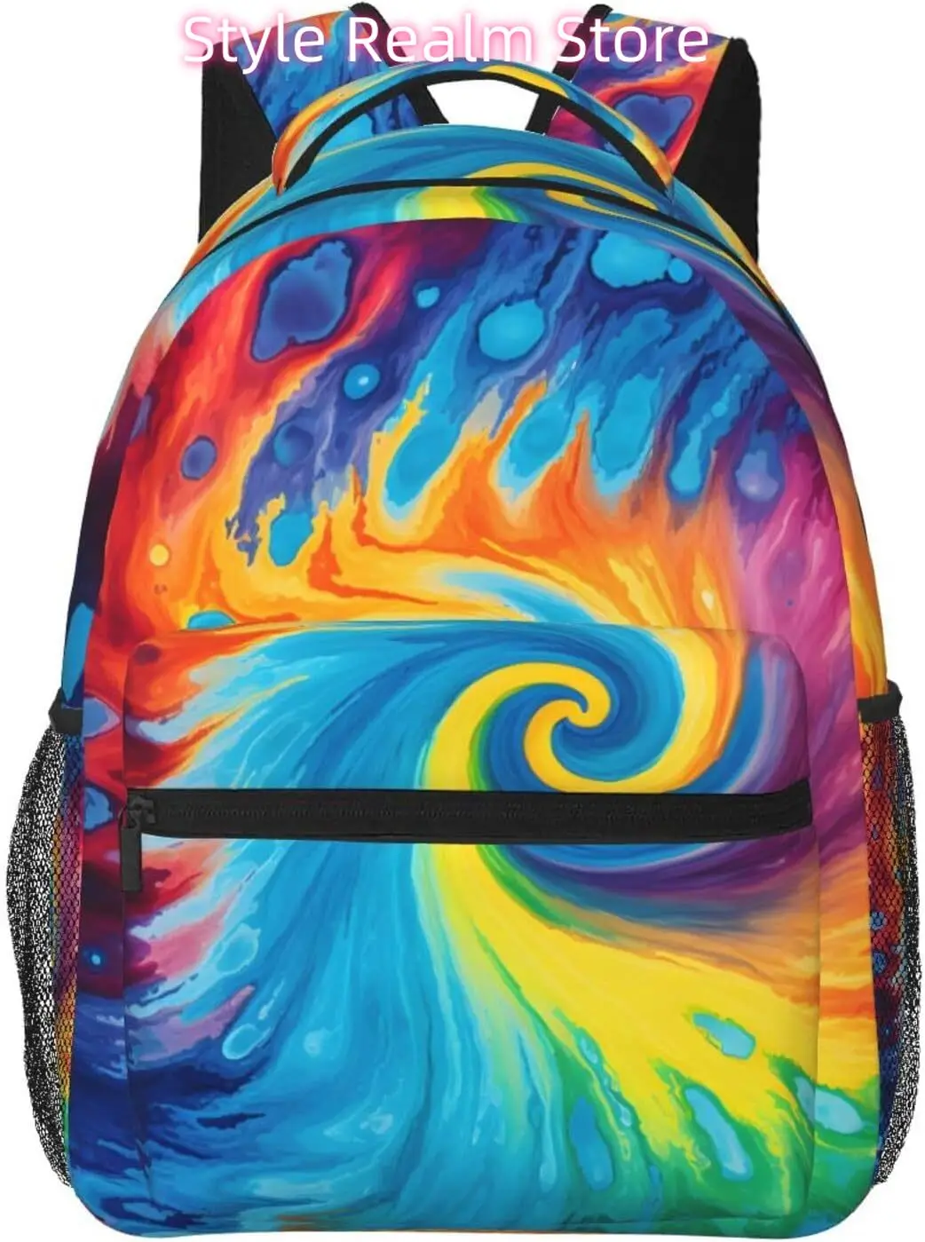 

laptop bag back to school Art Swirl Tie Dye Lightweight Laptop Backpack Lightweight Multipurpose Travel Casual Daypack Unisex Co