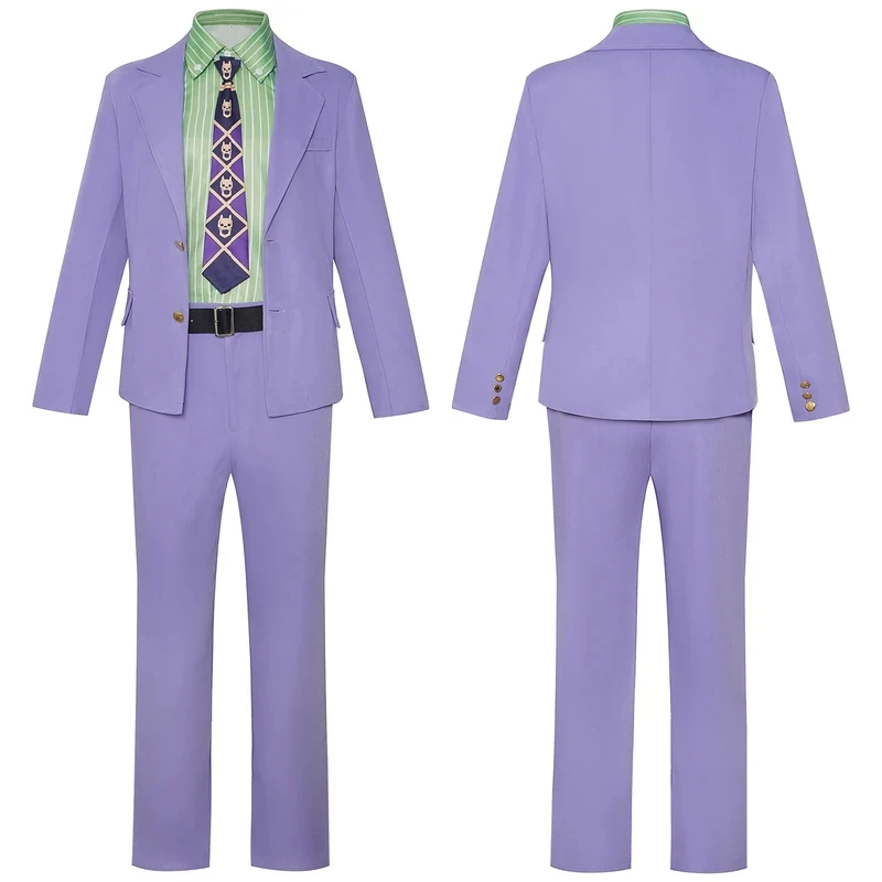 A;3\v,7'd/Anime Kira Yoshikage Cosplay Costume Women Coat Pants Set Halloween Fancy Role Play Suit Stage Performance Dw.3;v'6\b/ view 5