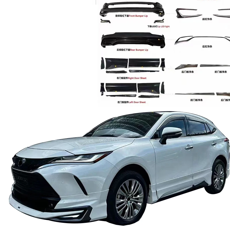 

For Toyota 2021 Harrier Upgrade M Style Car Bumper Modified Spare Parts Body Kit