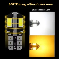 T10 W5W Led Canbus sin Error luz lateral Interior del coche 5W5 12V 5W lámpara de matrícula automática bombilla cúpula luz de lectura blanco azul rojo ámbar