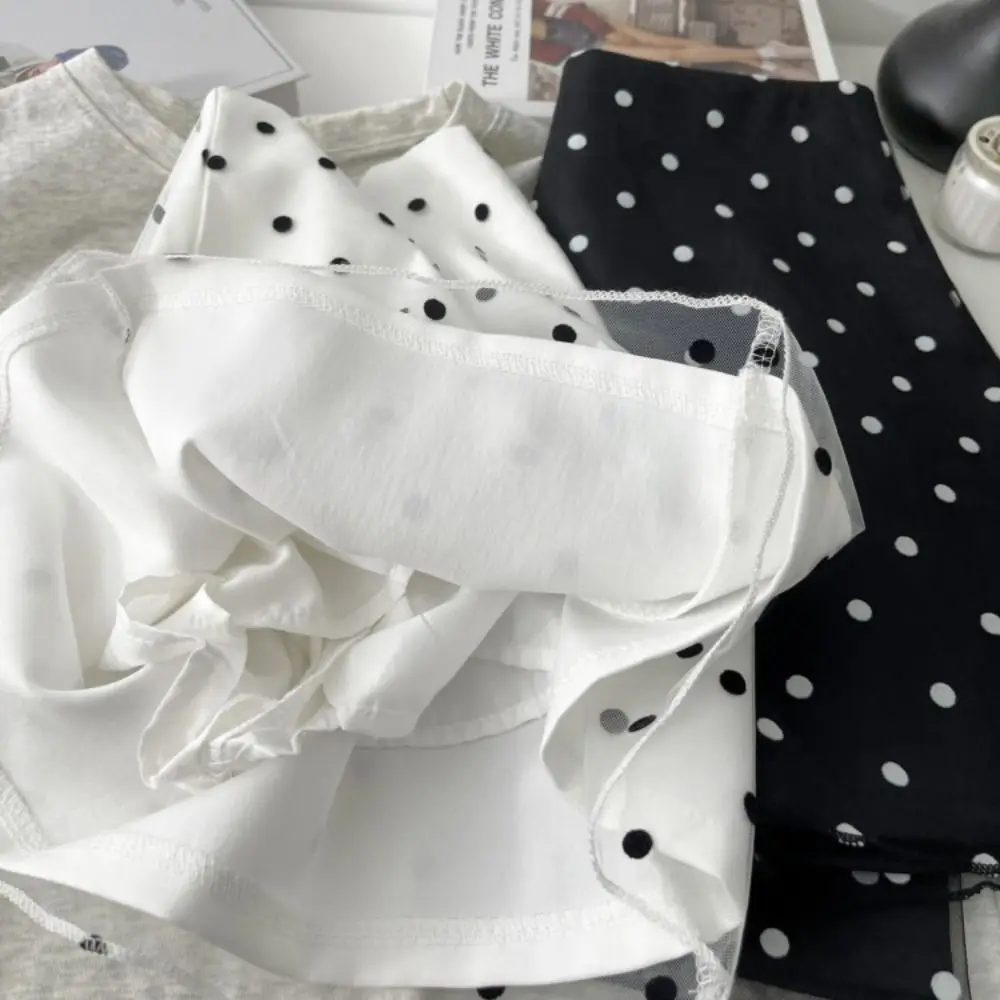 Female Clothing Vintage Polka Dot Skirt Korean Style Zipper Slim Fit Skirt Casual Bodycon Mini Skirt Date Night