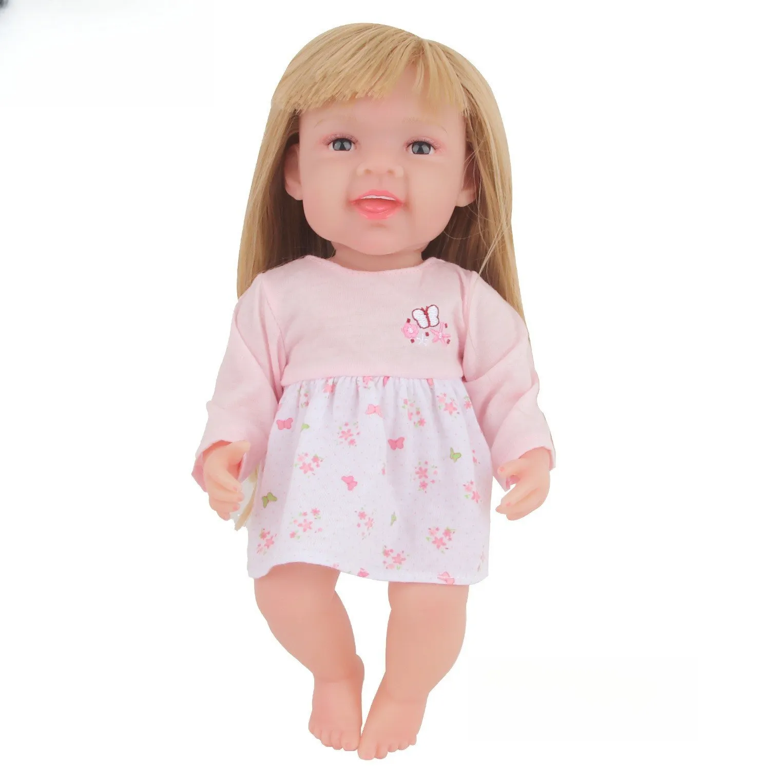 Süßes und süßes rosa Kleiderwechsel-Outfit für 12-Zoll-Reborn-Puppenmädchen