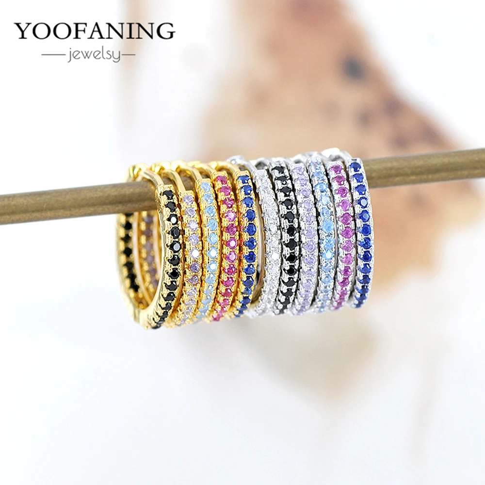925 Sterling Silver Ear Needle Exquisite Luxury Hoop Earring Exquisite Blue Zircon Fashion Series Earring for Women Jewelry Gift