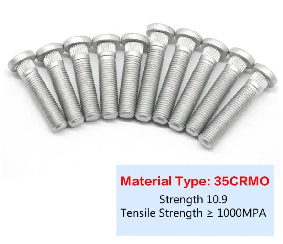 1pc Wheel Hub Spline Bolt Screw M12x1.25/M12x1.5 | Spline Diameter 13mm | Length 43/48/57/67mm