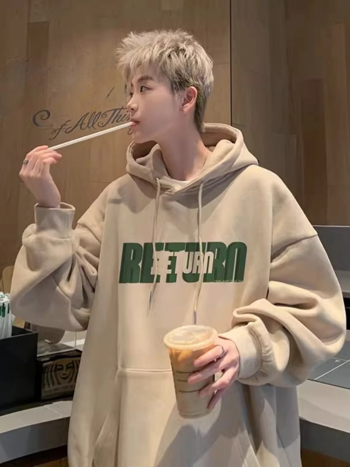 حجم كبير الرجال هوديي الأمريكية Sle Faionable البلوز الخريف الشتاء جديد وصول زوجين مقنعين Jaet ملابس الشارع الشهير غير رسمية