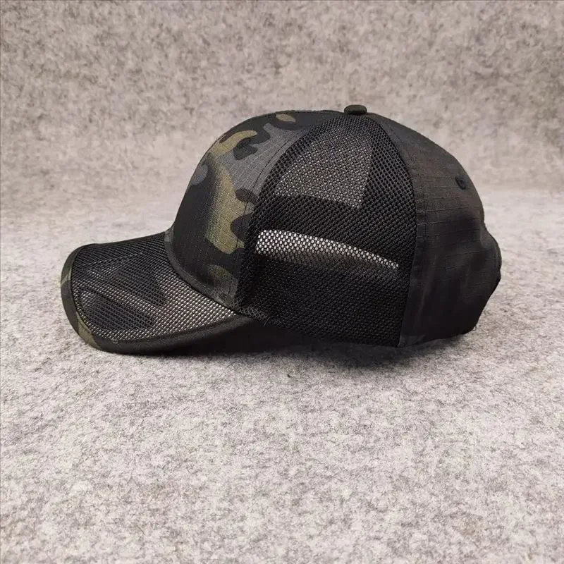 Big Head Size Breathable Mesh Baseball Cap for Men Adjustable Men\'s Cap Casual Camouflage Outdoor Jungle Caps Male 65cm