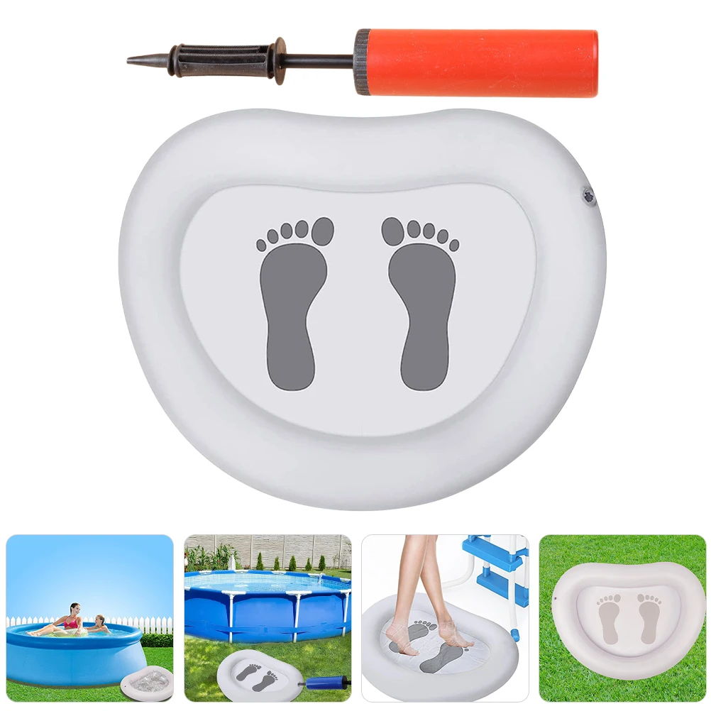 

1 Set Inflatable Bath Foot Wash Tray For Above Ground Pool Massage Mat Non-Slip Cleaning Tool Portable Folding Foot Soaking