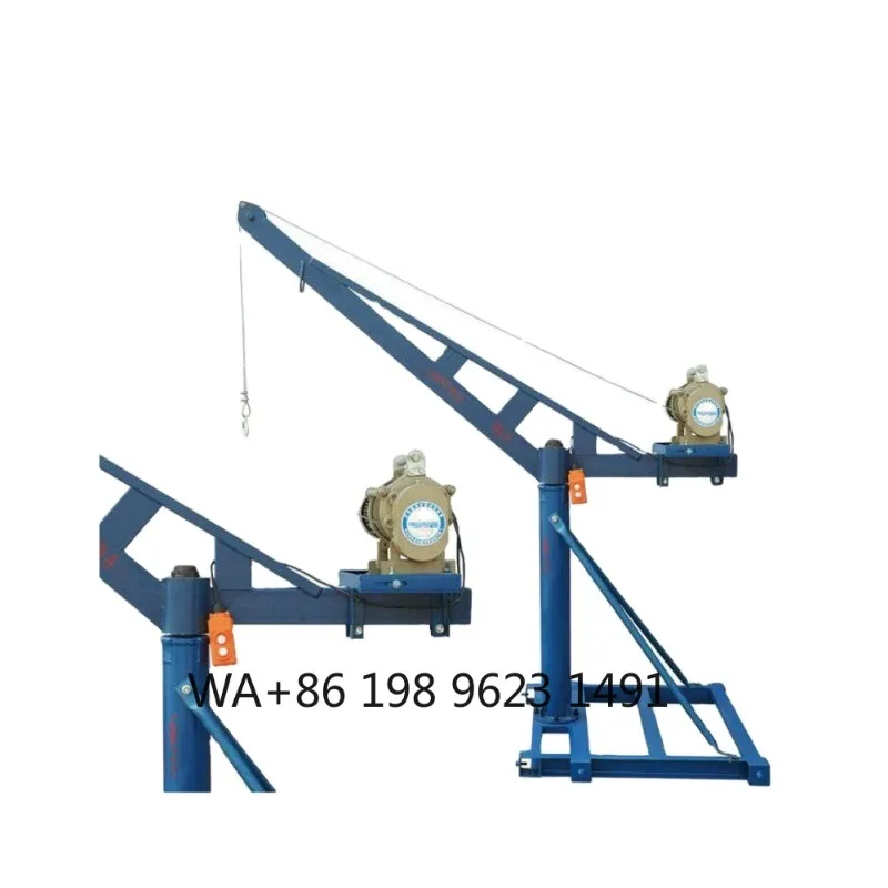 

1Ton 220V Steel Structure Electric Mini Crane Durable Wire Rope Outdoor Construction Material Lifting Handling Equipment