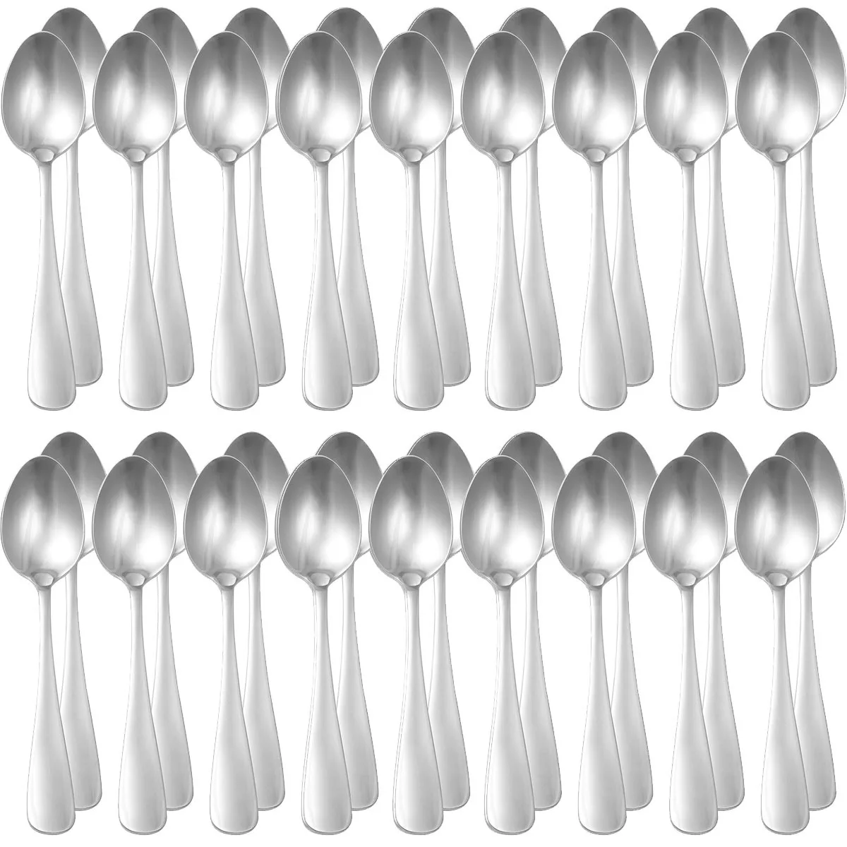 

Stainless steel dinner spoon, rounded rim, large spoon, teaspoon set, spoon silverware, stainless steel teaspoon, durable