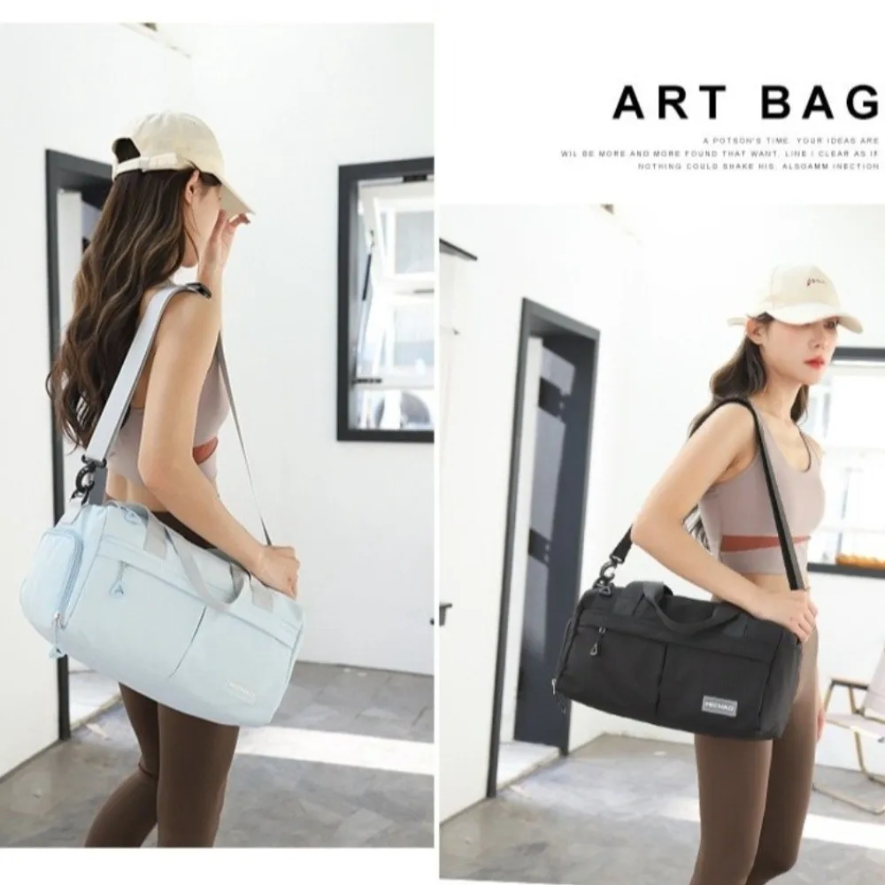 Sac polochon de voyage avec compartiment à chaussures, sac à bandoulière étanche avec séparation sèche et humide, sac à main de Fitness en Nylon résistant à l'usure