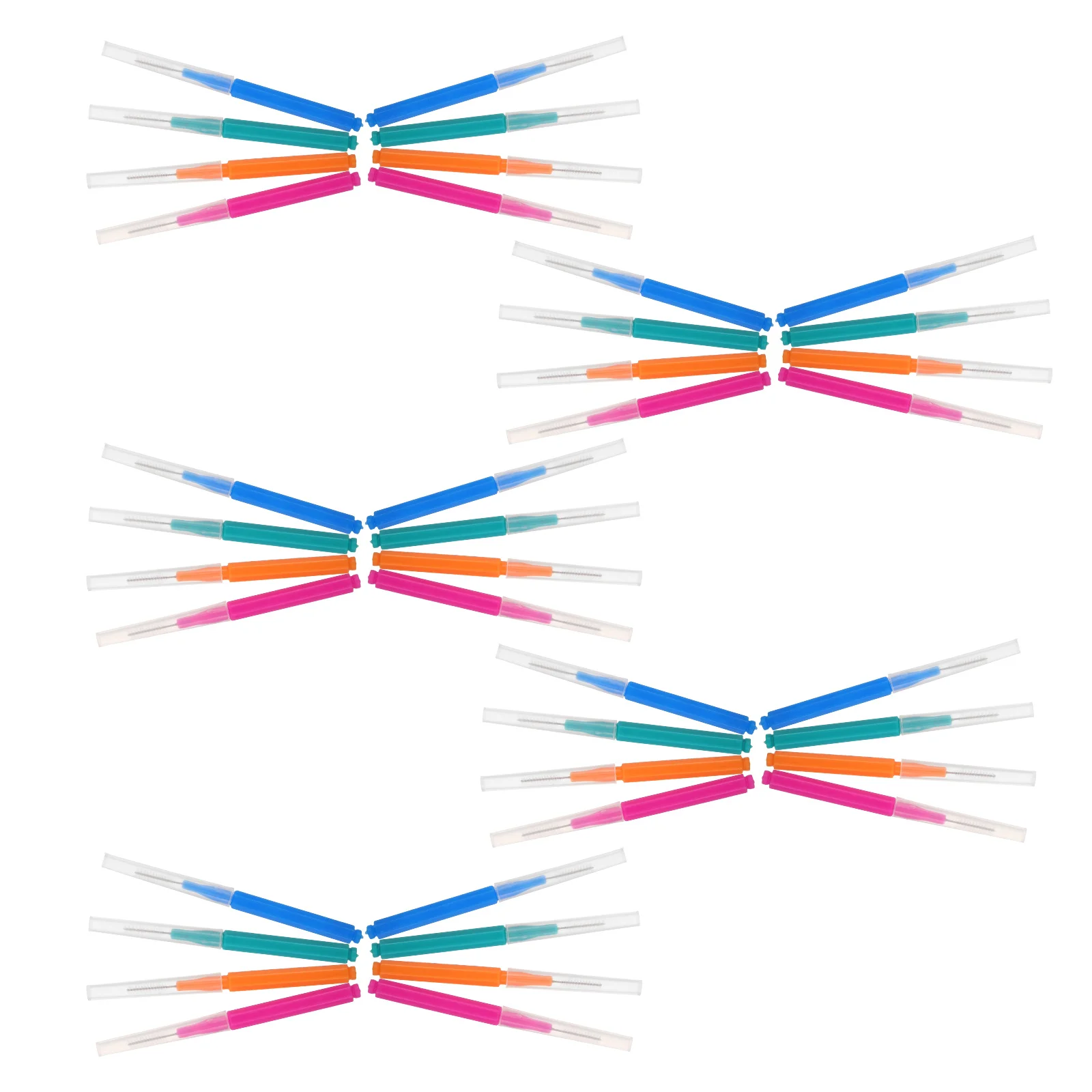 

40Pcs Interdental Brush Toothpick Flosser Stainless Steel Wire Push Pull Design for Deep Cleaning Oral Care Flossing