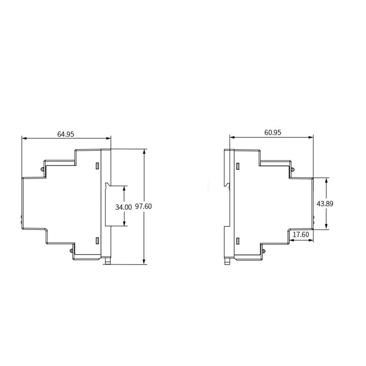 DIN-Rail Serial Port RS485 to Ethernet Converter Server Protoss MQTT PE11-H Support Modbus TCP RTU Z