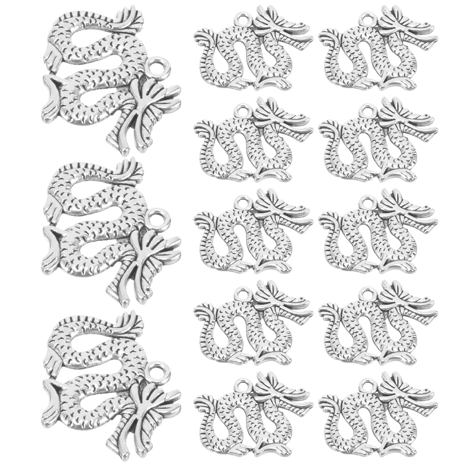 20 Pcs Dragon Jewelry Charms Crossing The River Pendant for Making Lunar Calendar Necklaces Pendants Good Luck