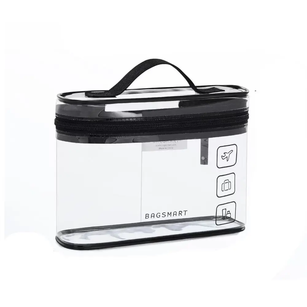 Portable Clear Toiletry Bag Large Capacity Waterproof Cosmetic Organizer PVC Thickened Travel Storage Bag