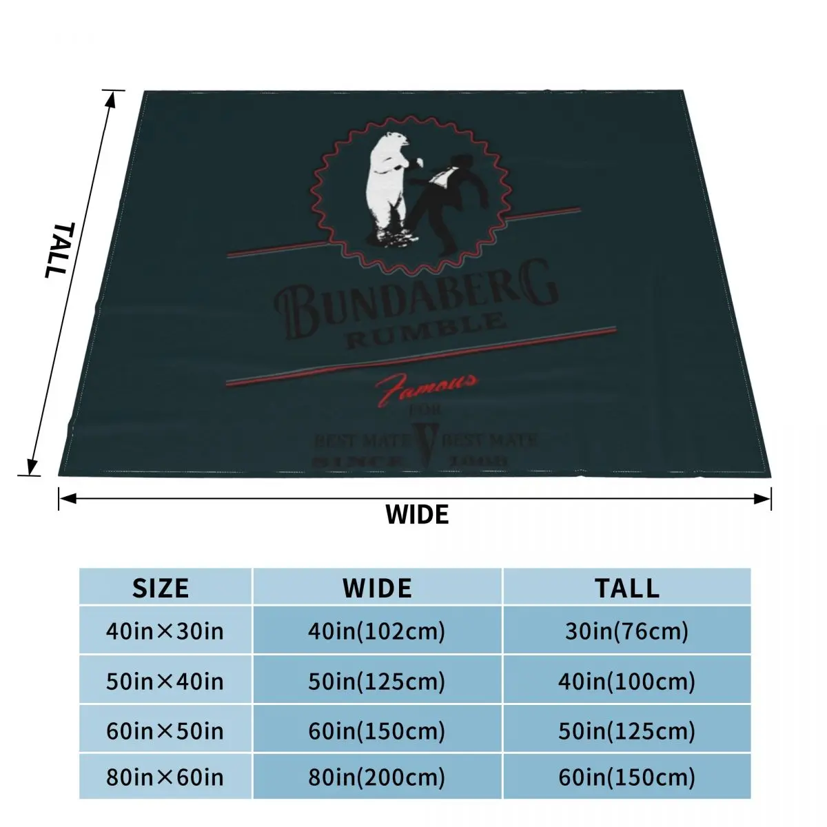 Bundaberg Rumble Throw Blanket Polar blanket Luxury Throw Blanket Moving Blanket Multi-Purpose