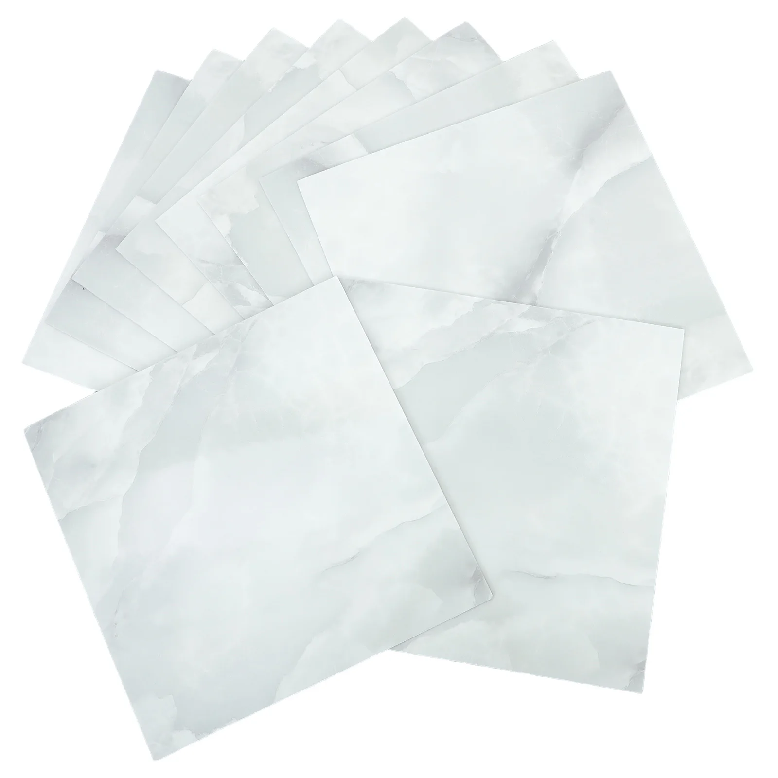 

10Pcs Self Adhesive Vinyl Marble Wall Stickers Waterproof Peel and Stick Tiles for Kitchen Bathroom Living Room Decor