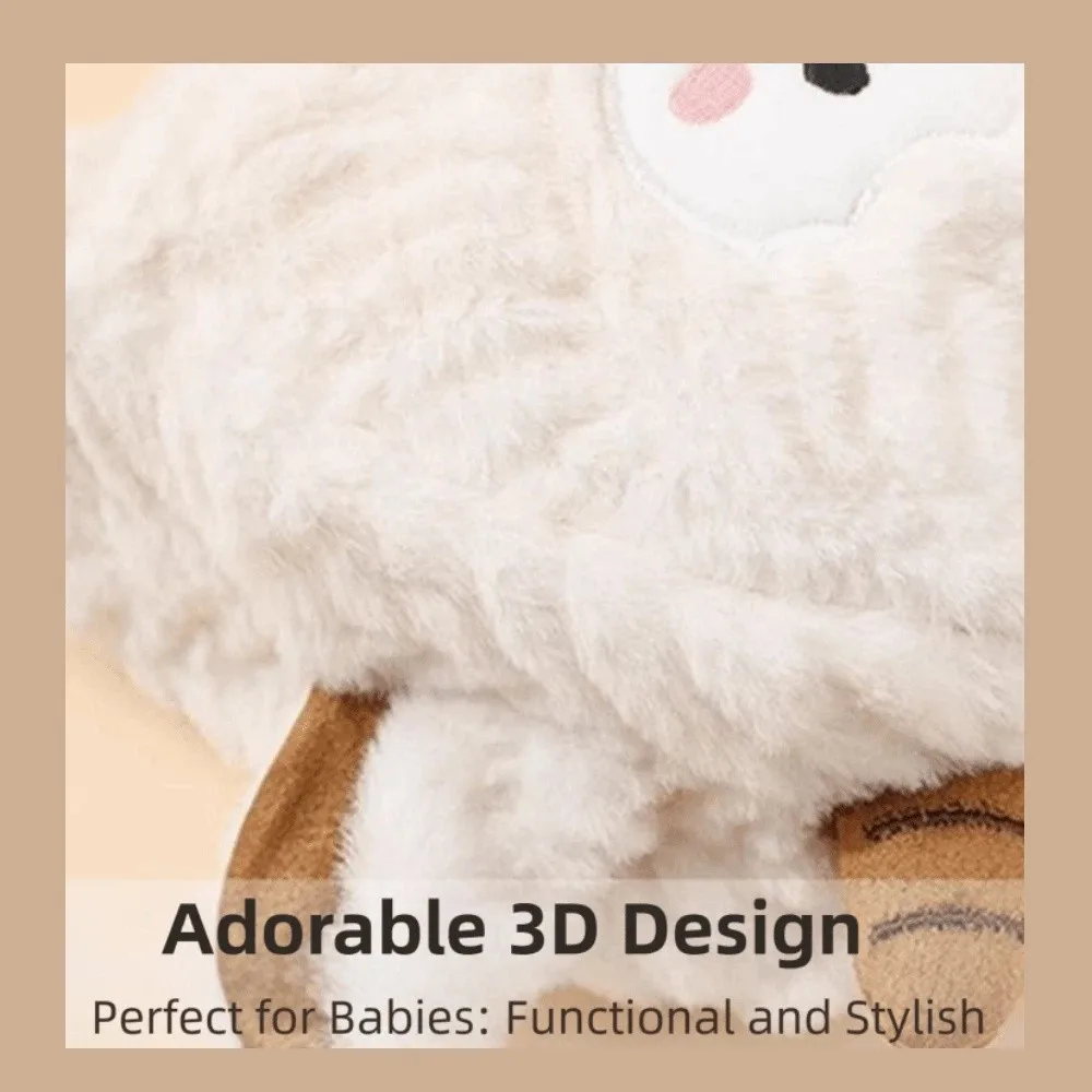 

Kawaii Toddler's Sheep Hat Thickened Ear Protection Baby Warm Caps Soft Coldproof Cute Sheep Hat Winter Season