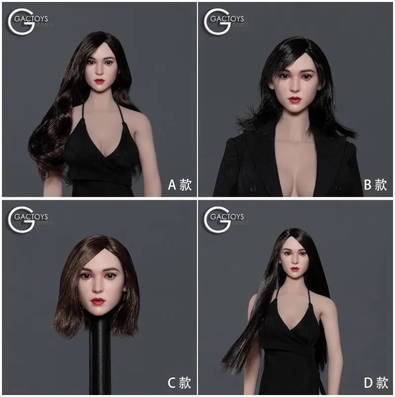 

GACTOYS GC046 1/6 Asian Movie star Female Head Sculpt Hair Transplant Head Carving Fit 12'' Soldier Action Figure Body Model