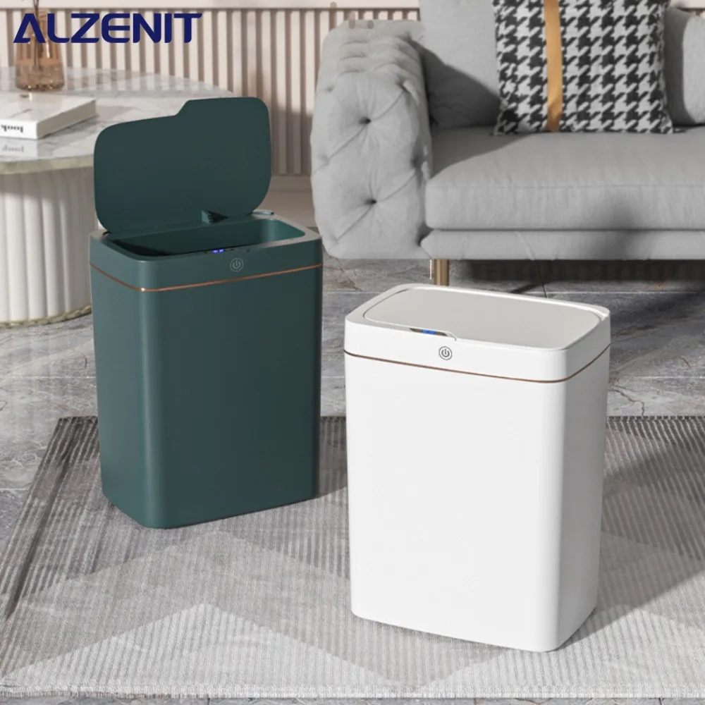 

Intelligent Induction Garbage Bin Bedroom Automatic Infrared Sensing Trash Can 18L Crevice Garbage Bin Kitchen Trash Bin
