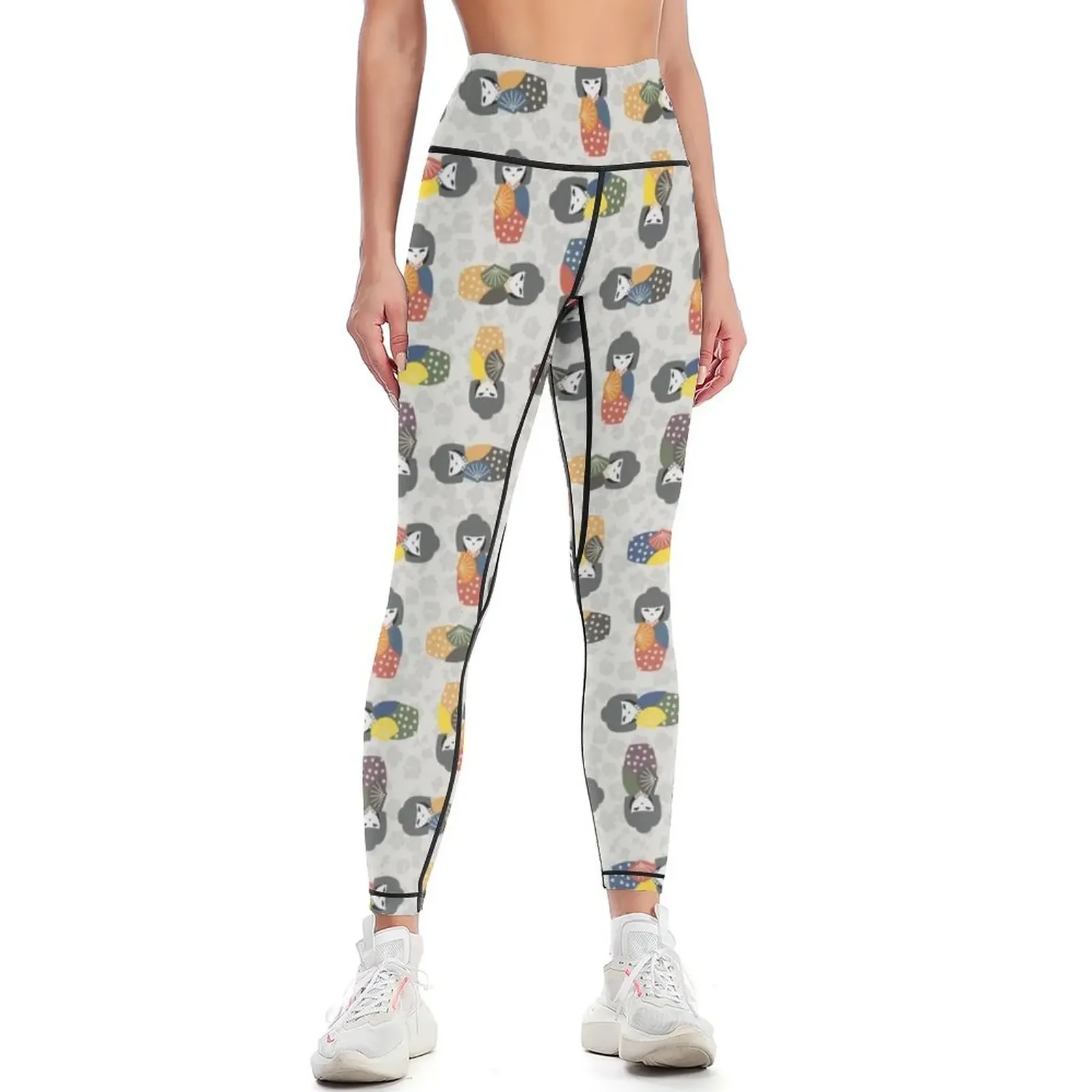 

kokeshi dolls Leggings legings for fitness active wear Clothing fitness for fitness Womens Leggings