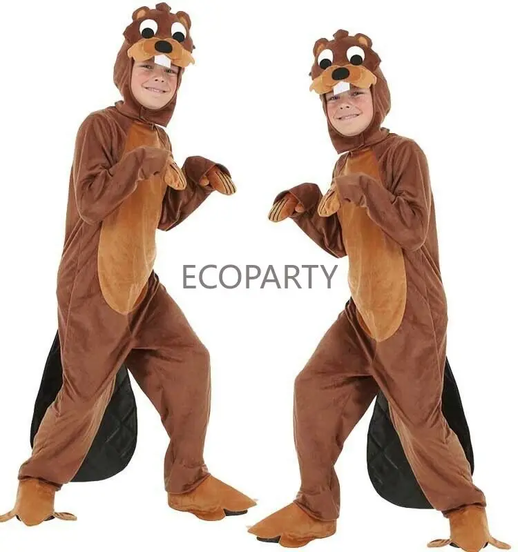 Kinder Otter Kostuum Dier Boek Week Dierentuin Feest Jongens Meisjes Halloween Jumpsuit Onesie Bodysuit Disfraz Cosplay Kostume Drop Ship Ship