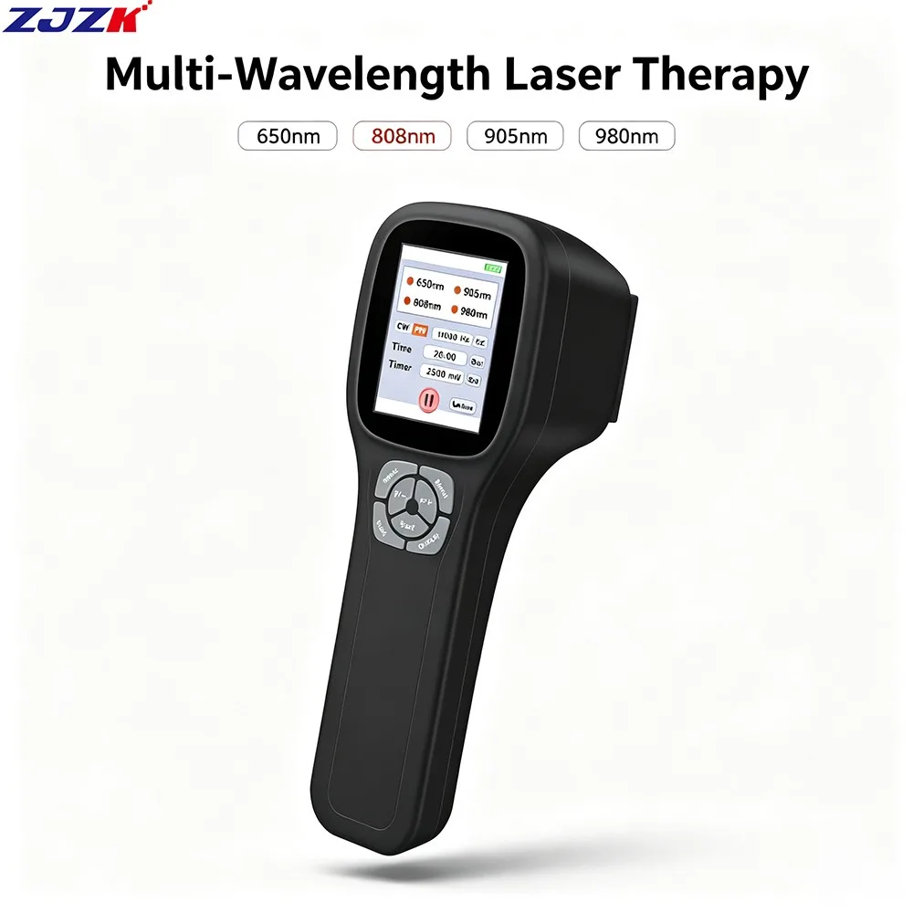 ZJZK LLLT Cold Laser Therapy Device 2500mW Portable Medical Light Physiotherapy Laser Machine for Sciatica Anti‑Inflammation