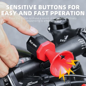 Westbike -Bike mit elektrischer Elektrohut 90 Decifer Dwater Proof Water Test USB -MINI -Fahrrad MTB Road Bell Cycling Accessoires 12 Hauptverkauf Elektronisches Horn für Fahrrad - №2