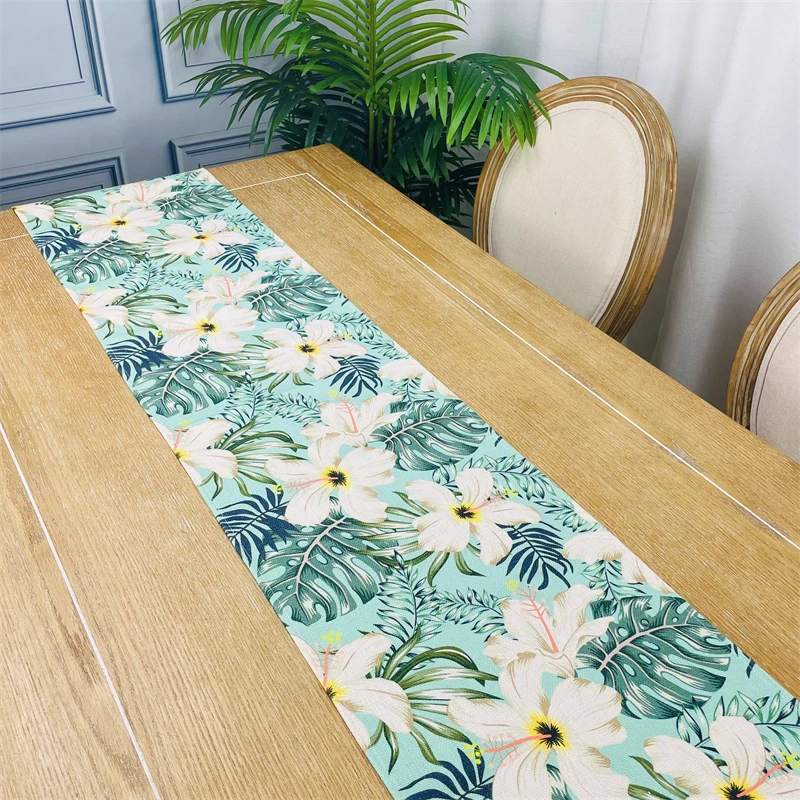 IOOJA Home Digital Printing Cotton And Hemp Table Runner Length Can Be Selected